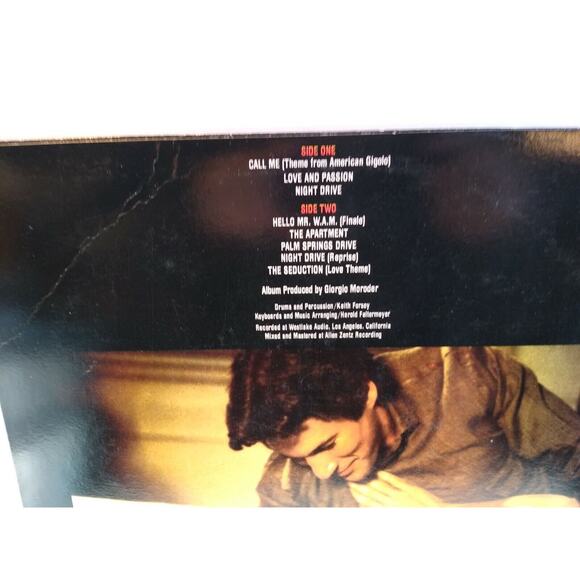 Giorgio Moroder American Gigolo Soundtrack Vinyl LP Record Album Blondie Call Me - Picture 5 of 5